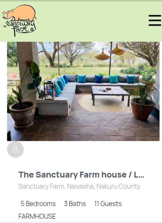 Villa Sanctuary Farm Naivasha Exterior foto